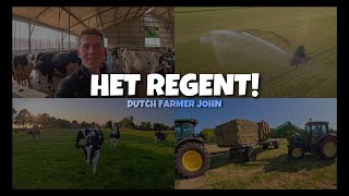 A Look in the Barn - grass irrigation - Cows! - Dutch Farmer John