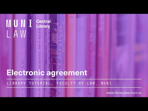Electronic agreement | Library tutorial
