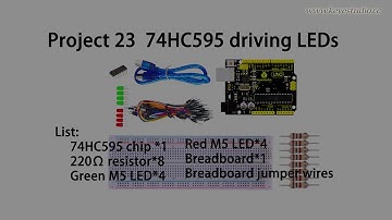 74HC595 driving LEDs