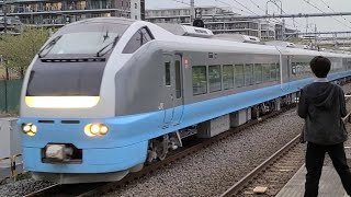 【武蔵野線】8089M 特急 鎌倉 E653系1000番台K71編成 吉川美南駅 到着シーン