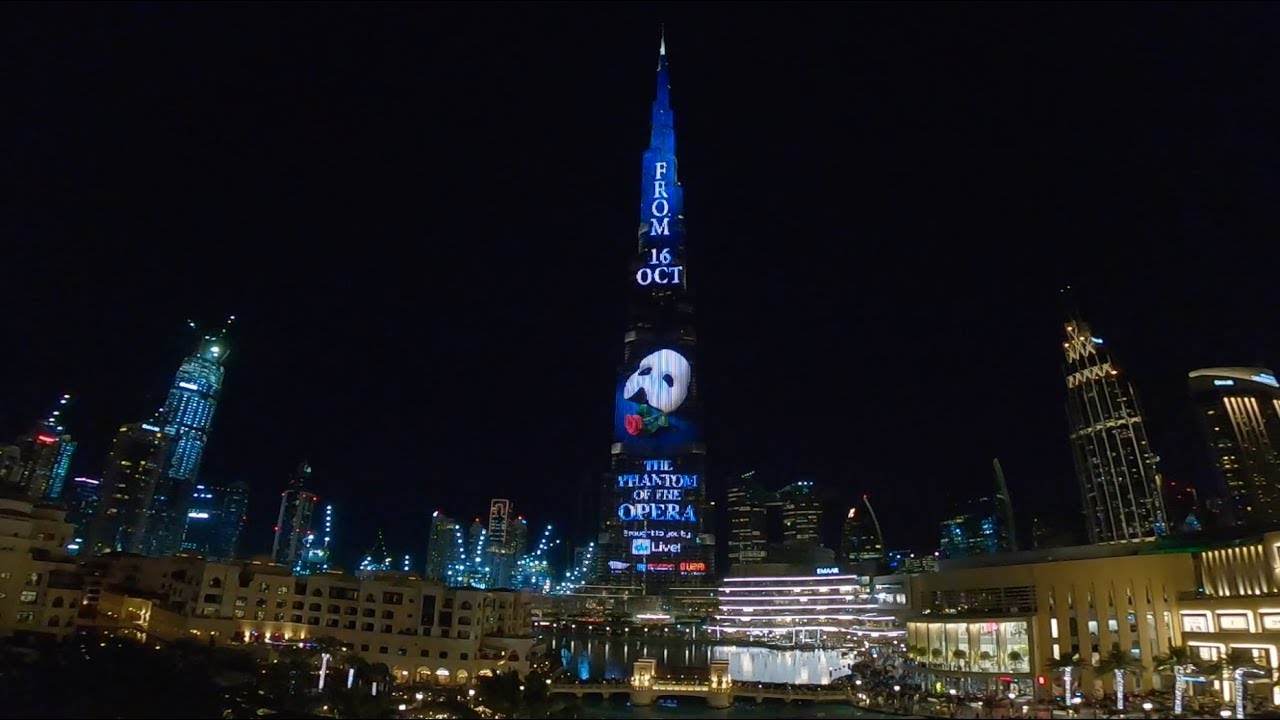 WATCH The Phantom Of The Opera Lights Up The Burj Khalifa General