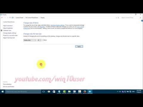 Windows 10 : How to Change Palette title text size