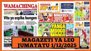 Magazeti ya leo desemba 1/2025 /ijumatatu/magazeti ya michezo leo asubuhi/jumatatu/simba
