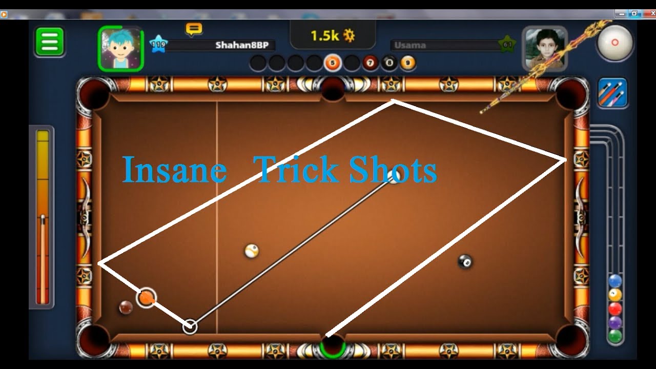 8 Ball Pool Insane Trick Shots - YouTube