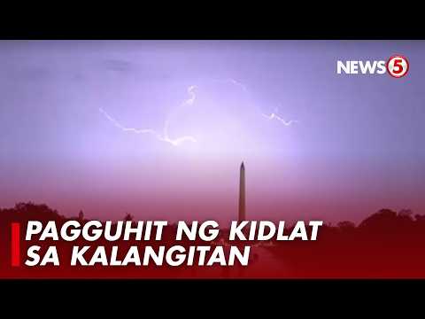 Video captures intense lightning during heavy storm in Washington, D C