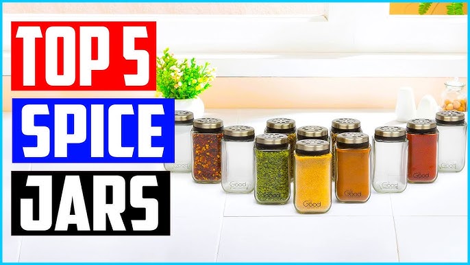  AOZITA 36 Pcs Glass Spice Jars with Spice Labels - 4oz