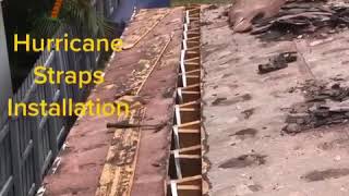 Hurricane Strap Installation by Amigo Roofing FL.