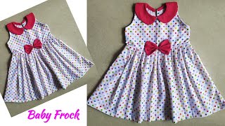 Peter Pan Collar Baby Frock Cutting and Stitching