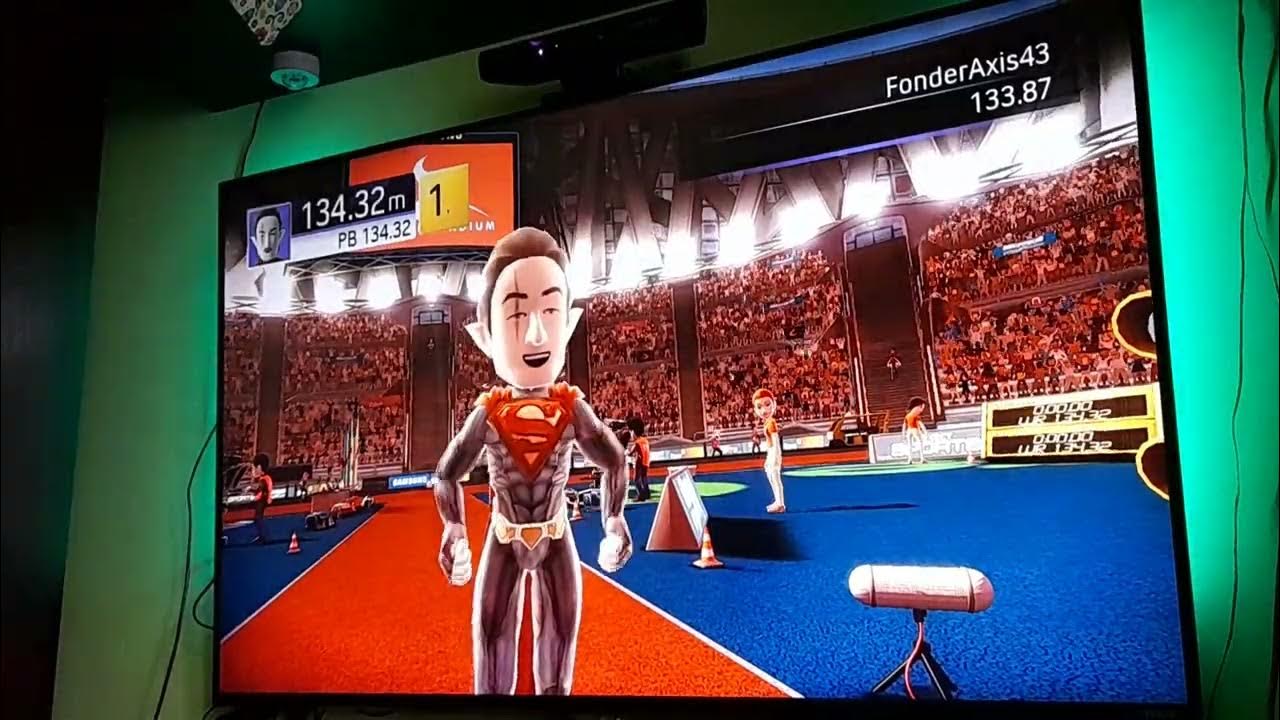 kinect sports xbox360 World Record !!! 134.32M javelin throw rzut