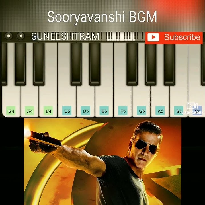 Sooryavanshi BGM || Akshay kumar || S Thaman || Perfect Piano Notes || Suneesh t ramachandran