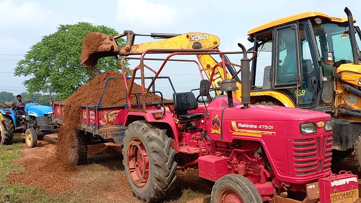 JCB 3dx Backhoe Going To Another Village With Mahindra and Newholland Tractors For Making Road