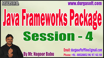 Java Frameworks Package tutorials || Session - 4 || by Mr. Nagoor Babu On 07-02-2024 @10AM IST