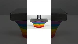 Hydraulic Press vs Rainbow Object 🌈 #shorts