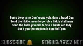 Masicka Just Can't Do It Lyrics [Dancehall Sings Riddim] February 2015