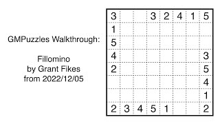 GMPuzzles - 2022/12/05 - Fillomino by Grant Fikes