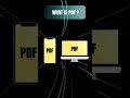 What is a PDF? | Full Form & Use Cases in Hinglish 📄 | CS Wali Madam #shorts #computerbasics #sec1