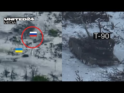US Bradley IFV Destroy Russian T-90M tank. The Most Intense Tank Battle in Avdiivka #warinukraine