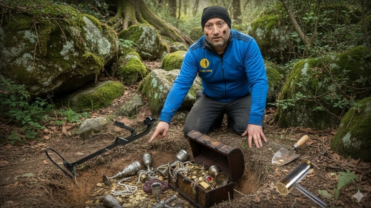 Мы начали поиски следов сокровищ в таинственных местах леса!!!