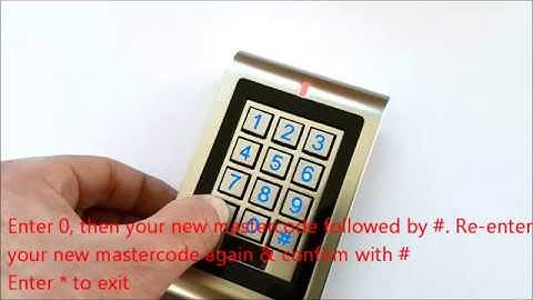 K401-I keypad - How to change the Mastercode