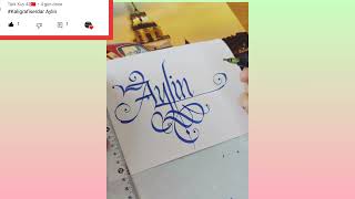 Kaligrafi sanatı |🎉 İSME ÖZEL VİDEO 🎉| Aylin ismi #calligraphy