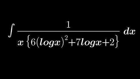 Integration of 1/x { 6(logx)²+7logx+2}