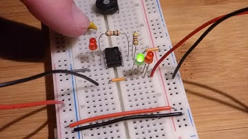 Electronics demo circuit of capacitor delayed LED light sensor controlled 741 op amp comparator
