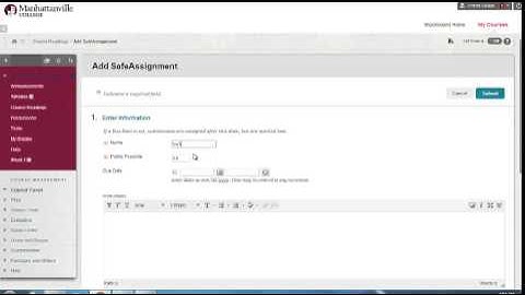 Blackboard: How to Create a Safe Assignment