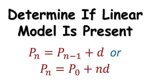 3.1.1 Determine If Linear Model Is Present