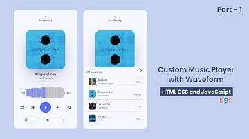 Build a Custom Music Player with Waveform using JavaScript | WaveSurfer API Tutorial | Part 1