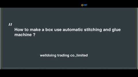 Corrugated box automatic gluing and nailing machine video