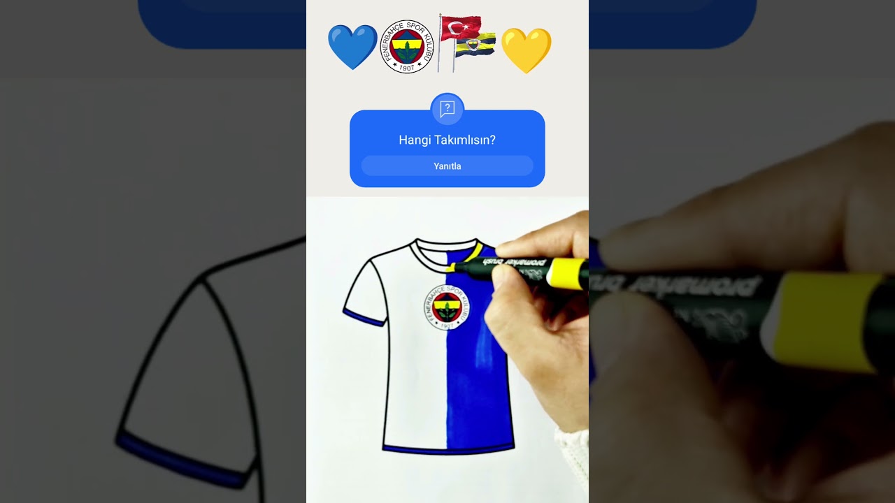 Fenerbahce Amblem Çizim Ve Boyama, Fenerbahce Forması Nasıl Boyanır, #fenerbahçe #fenerbahce #art