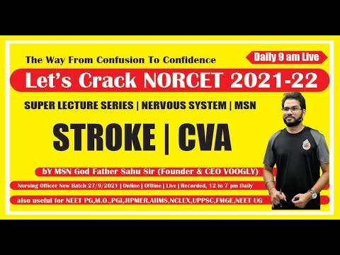 #3 Cerebrovascular Dis | #CVA | Part 1 | #Stroke | Super Lecture bY MSN God Father Sahu Sir