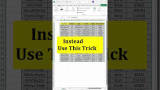 ✔Professional Table in Excel👍 🔥😍 #shorts #excel #exceltricks #excelshorts