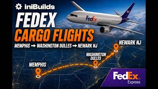 iniBuilds A300F | Real World Fedex OPS | Memphis - Washington (Dulles) & Newark | VATSIM