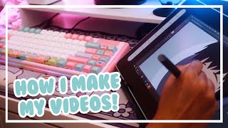 How I make my 2D storytime videos | DUSTSILVER Kawaii Bunny Keyboard