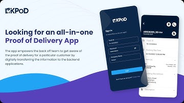 KPoD – Proof of Delivery App | Enhancing Efficiency & Transparency | KAISPE