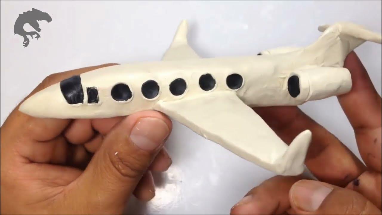 How to make a JET PLANE with plasticine or clay in steps My Clay