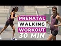 30 min prenatal cardio walking workout  pregnancy low impact walking workout