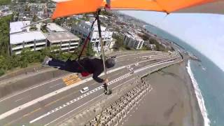 神テクハンググライダー 西湘海岸から上空へ