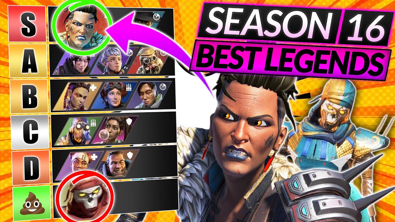 NEW LEGENDS TIER for Season 16 - EVERY LEGEND RANKED - Apex Legends Meta Guide - YouTube