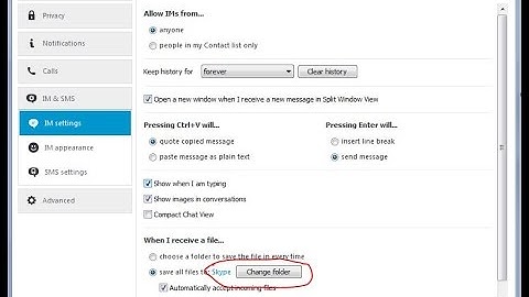How To Change Skype Default Storage Location