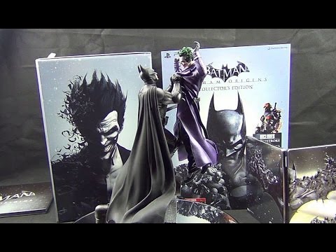 Batman Arkham Origins Collectors Edition, Unboxing and Review. Batman and  Joker Statue - YouTube