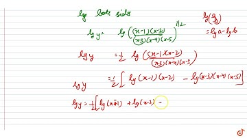 Differentiate the functions given w.r.t. x: `sqrt(((x-1)(x-2))/((x-3)(x-4)(x-5)))`...
