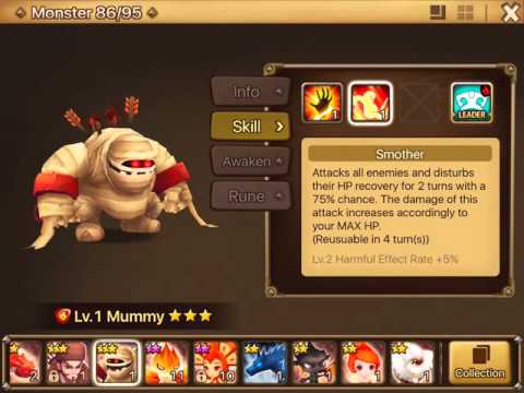 Summoners War: Sky Arena - Fire Mummy Runes  @gamerairtias9730