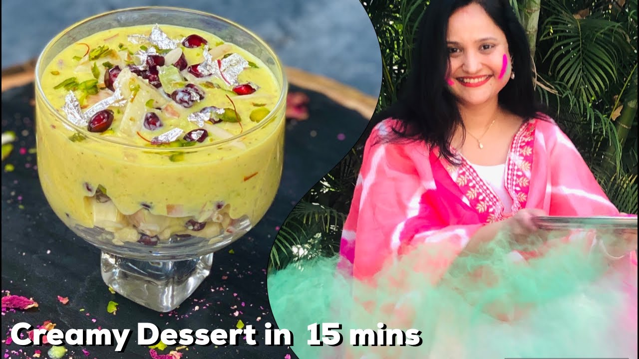 Instant Kesari Rabdi & Fruits Parfait - Holi Season Episode 6 | Instant Dessert Recipe | Flavourful Food