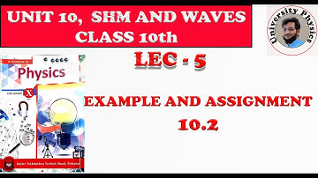 Class 10 physics kpk textbook board | Example and assignment 10.2 | Simple harmonic motion and waves