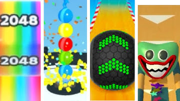 Jelly Run 2048 vs Stack Rider vs Going Balls vs Action Balls I Mobile games for Android and IOS