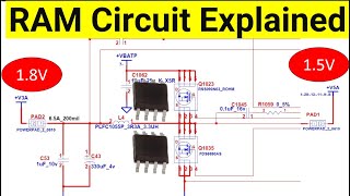 RAM Circuit Explained, VDD 1.8 Volt, 1.5 V and 0.9V VTT - Laptop Motherboard Repair