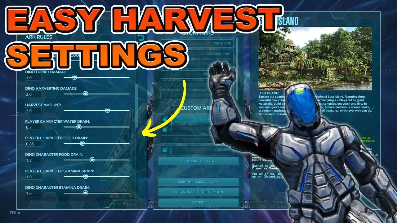 Ark Settings Explained The Best Harvest Settings for Beginners YouTube