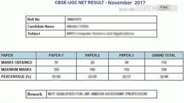 UGC NET Result Nov 2017